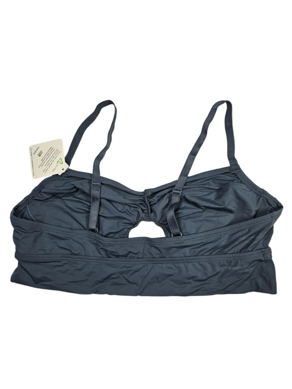 Adore Me NWT Bralette Front Cutout Ruched Women's Size XL Dark Slate Blue/Gray - Picture 2 of 7